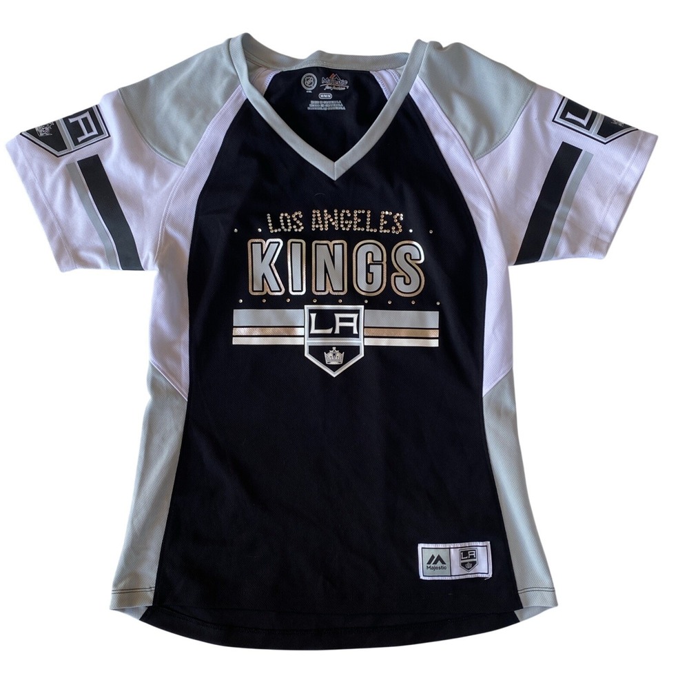 Majestic Womens Ready To Win Jersey, Black, Medium Rhinestone Bling